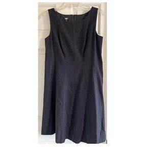 TALBOTTS PETITES Black Sleeveless Classic A-Line Dress ~ Size 12P ~ MINT!